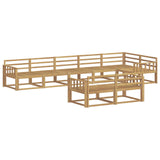 Outdoor Sofa Set 8 pcs White 406 x 168.5 x 73 cm 3386613