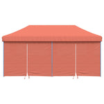 ZNTS Foldable Party Tent Pop-Up with 4 Sidewalls Terracotta 4004957