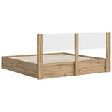 Bed Frame with Storage and Headboard Artisan Oak 180 x 200 cm 3445826