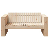 Garden Sofa Natural 134 x 60 x 62 cm Solid Pine Wood 873866