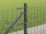 Fence Post 7 pcs Grey Steel 42004300