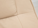 Swivel Recliner Chair and Footstool, Faux Leather Massage Recliner Armchair with Remote Control and T3398P328086