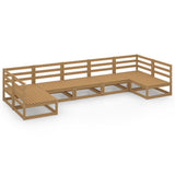 7 Piece Garden Lounge Set Solid Pinewood 3076132