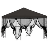 Garden Gazebo with Sidewalls 3 x 3 m Anthracite 900339