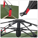 Camping Tent Dome 3-Person Green Quick Release 4004193