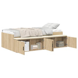 Storage Bed Frame Sonoma oak 100 x 200 cm Engineered wood 3335183