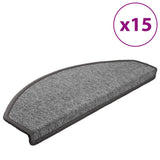 Stair Mats 15 pcs 65x24x4 cm Dark Grey Half Round Large 133885
