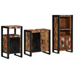 Bathroom Furniture Set 3 pcs Multicolour Solid Reclaimed Wood 3305611
