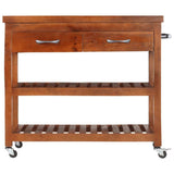 282753 Kitchen Trolley 100x48x89 cm Solid Acacia Wood