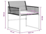 Garden Dining Set 5 pcs Black Poly Rattan 3448897