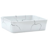 Countertop Basin White Rectangular 46x35.5x13 cm Ceramic 155075