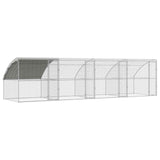 Chicken Cage 4 pcs Silver 800 x 200 x 200 cm Steel and PE 3381109