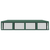 Party Tent with 10 Mesh Sidewalls Green 3x12 m HDPE 319248