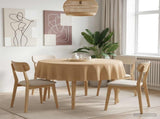 Table Cloth 5 pcs Round Beige 160 cm Polyester 42040257