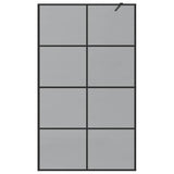 Walk-in Shower Wall Black 115 x 195 cm Tempered Glass 42022050