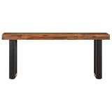 Bench 110 cm Solid Reclaimed Wood and Steel 286458