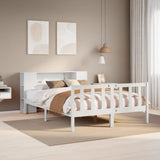 Bookcase Bed without Mattress White 120x190 cm Small Double Solid Wood Pine 3321650