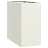 Planter White 40x80x80 cm Steel 860774