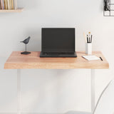 Table Top Light Brown 80x40x cm Treated Solid Wood Live Edge 363939