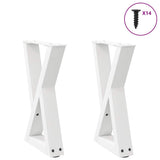 Coffee Table Legs 2 pcs White 38x cm Steel 4012701