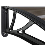 ZNTS Door Canopy Black 150x100 cm Polycarbonate 153573