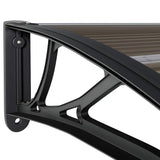ZNTS Door Canopy Black 150x100 cm Polycarbonate 153573