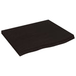Table Top Dark Brown 60x50x cm Treated Solid Wood Oak 3156411
