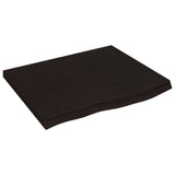 Table Top Dark Brown 60x50x cm Treated Solid Wood Oak 3156411