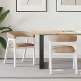 Dining Chairs 2 pcs White 54 x 57 x 73 cm Solid Rubber Wood 42020427