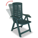 Reclining Garden Chairs 6 pcs Plastic Green 275070