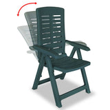 Reclining Folding Chairs 4 pcs Plastic Green 275069
