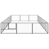 Dog Kennel Black 24 m Steel 3082132