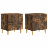 Bedside Table 2 pcs Smoked Oak 43 x 34.5 x 48 cm 894996