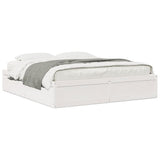 Bed Frame without Mattress White 180x200 cm Super King Solid Wood Pine 3282367