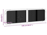 Headboard with Headboard Natural 140 x 55 x 3 cm Rattan 42011564
