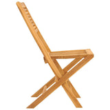 Folding Garden Chair Set of 2 Natural Wood Solid Teak Wood Medium 362761