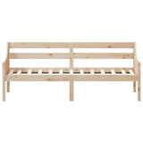Day Bed without Mattress 75x190 cm Small Single Solid Wood Pine 842842