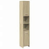 Bathroom Cabinet Sonoma Oak 30x30x183.5 cm Engineered Wood 849602