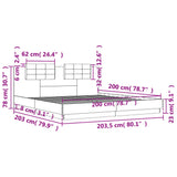Bed Frame without Mattress Sonoma Oak 200x200cm 3209893