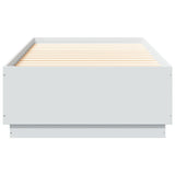 Bed Frame with LED without Mattress White 100x200 cm 3209625