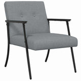 Armchair Light Grey 59 x 75 x 78 cm Fabric 42017690