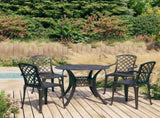 Bistro Set Black Cast Aluminium Standard Durable Bistro Set 3070611