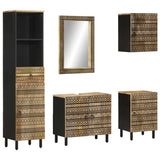 5 Piece Bathroom Furniture Set Solid Wood Mango 3310132