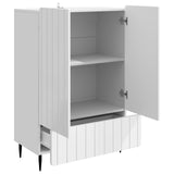 Sideboard High Gloss White 66 x 34.5 x 97 cm Engineered Wood 894439
