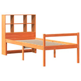 Bookcase Bed without Mattress Wax Brown 75x190 cm Small Single Solid Wood 3322026