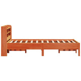 Bed Frame without Mattress Wax Brown 100x200 cm Solid Wood Pine 3306896