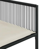 11 Piece Garden Dining Set with Cushions Black Poly Rattan 3295026