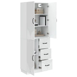 Cabinet Set 2 pcs High Gloss White Engineered Wood 3416821