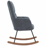 Rocking Chair Dark Grey 78 x 61 x 98 cm Velvet 42022451