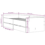Bed Frame with Drawers without Mattress White 90x190 cm Single 3207350